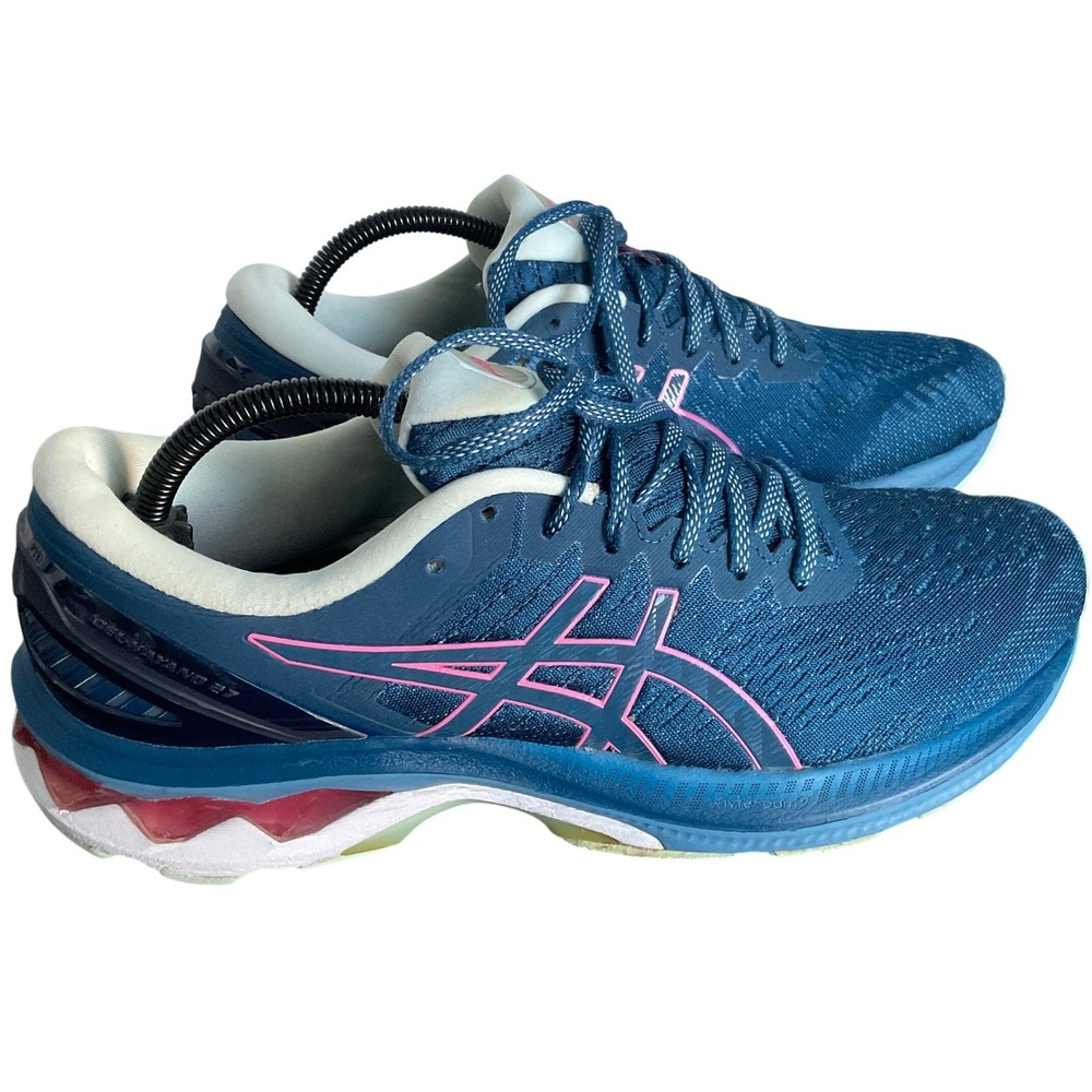 ASICS GEL-Kayano 27 Womens Running Shoes Mako Blue Pink 1012A649 Size 11